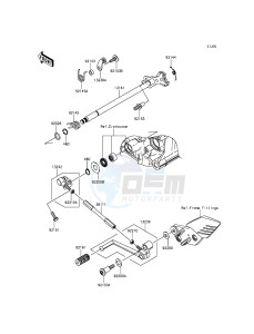 1400GTR ABS ZG1400EFF FR GB XX (EU ME A(FRICA) drawing Gear Change Mechanism