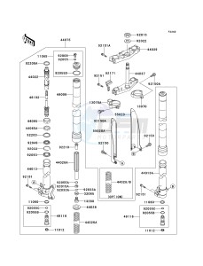 KX 125 L [KX125] (L3) [KX125] drawing FRONT FORK