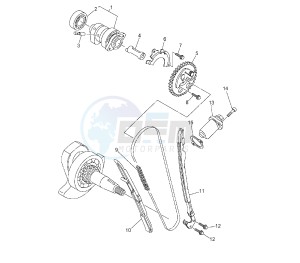 XT X 660 drawing CAMSHAFT AND TIMING CHAIN