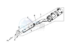 QUAD RAIDER 600 LE CHASSIS LONG drawing EXHAUST