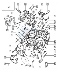 STANDARD_25-45kmh_K3-K7 50 K3-K7 drawing Crankcase