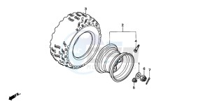 TRX90 SPORTRAX90 drawing REAR WHEEL