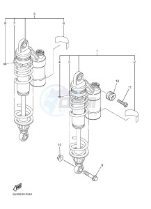 XJR1300C XJR 1300 (2PN1) drawing REAR SUSPENSION