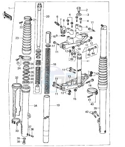 KX 125 A (A4-A5) drawing FRONT FORK -- KX125-A4- -