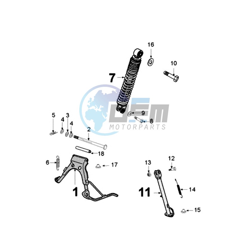 REAR SHOCK AND STAND