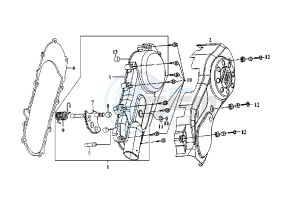 EURO MX E2 - 125 cc drawing CLUTCH COVER