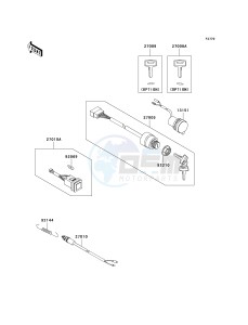 KAF 400 C [MULE 610 4X4 HARDWOODS GREEN HD] (C6F-C9F) C7F drawing IGNITION SWITCH