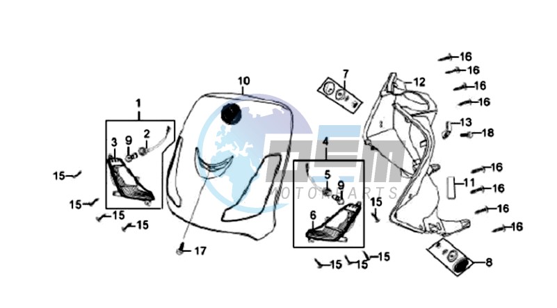 FR PLATE / INNER PROTECTOR / INDICATORS