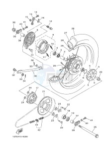 YBR125E (4P2G 4P2H 4P2J) drawing REAR WHEEL 2