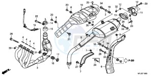 CBR600RRC drawing EXHAUST MUFFLER