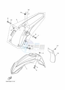 YZ250 (B9U6) drawing FENDER