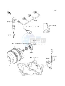 KRF 750 F [TERYX 750 4X4 NRA OUTDOORS] (F8F) C8F drawing IGNITION SYSTEM