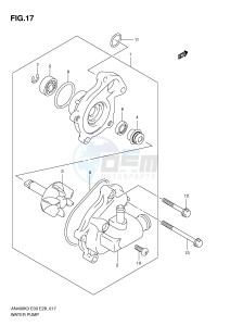 AN400 (E3-E28) Burgman drawing WATER PUMP