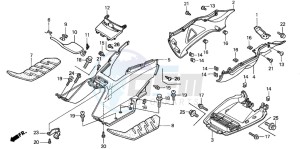 FJS600D SILVER WING drawing FLOOR STEP/UNDER COVER