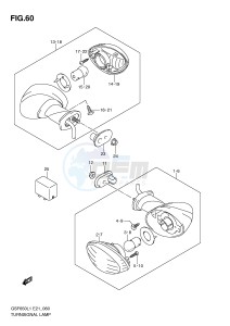 GSF650 (E21) Bandit drawing TURNSIGNAL LAMP (GSF650AL1 E21)