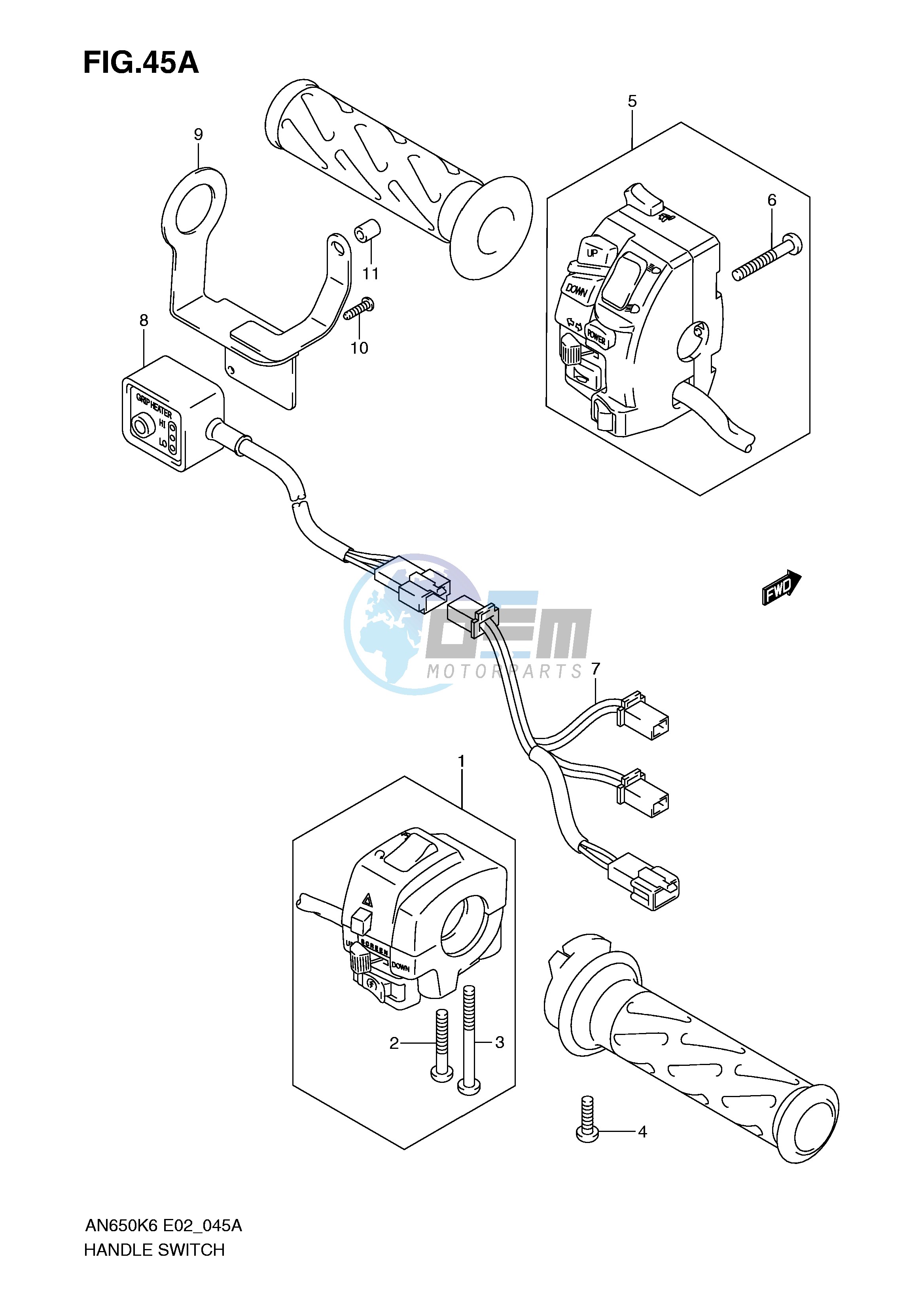 HANDLE SWITCH (AN650AK9 AL0)