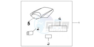 CBR1000RA9 Australia - (U / ABS SPC) drawing REAR SEAT COWL REPSOL