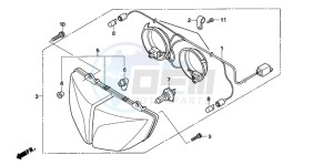 CBF600S drawing HEADLIGHT (CBF600S/SA)