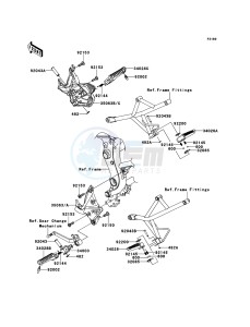 VERSYS KLE650B9F GB XX (EU ME A(FRICA) drawing Footrests