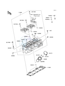 ZX 600 P [NINJA ZX-6R] (7F-8FA) P8FA drawing CYLINDER HEAD