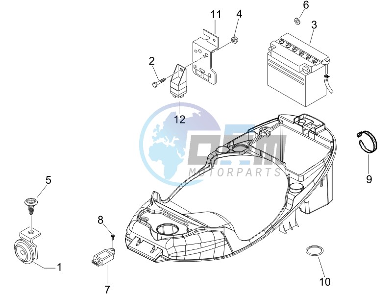 Control switches - Battery - Horn