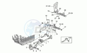 Sport 1100 Carburatori Carburatori drawing Foot rests - lateral stand