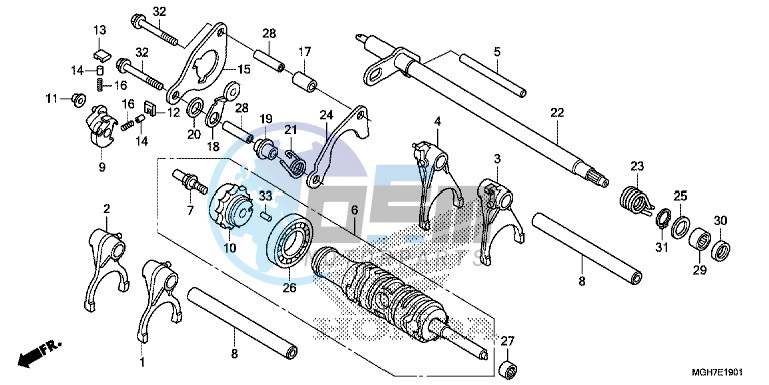 GEARSHIFT DRUM (VFR1200XD/ XDA/ XDL/ XDS)