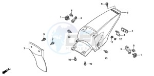 XR100R drawing REAR FENDER