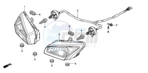 TRX250TM FOURTRAX drawing HEADLIGHT