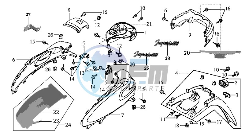 REAR FENDER - COWLING - TAIL LIGHT