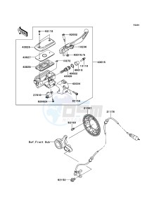 VN1700_VOYAGER_CUSTOM_ABS VN1700KEF GB XX (EU ME A(FRICA) drawing Front Master Cylinder