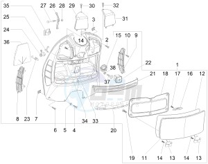 GTV 300 4T 4V ie Touring (USA) USA drawing Front glove-box - Knee-guard panel