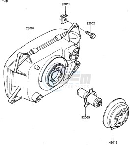 ZG 1000 A [CONCOURS] (A7-A9) [CONCOURS] drawing HEADLIGHT-- S- -