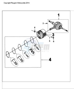 KISBEE A SZ drawing CRANKSHAFT AND ZUIGER