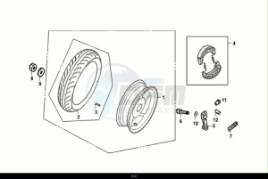 ORBIT III 125 (XE12W2-EU) (E5) (M1) drawing REAR WHEEL