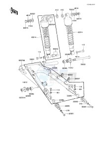 KZ 750 L [L3] drawing SWING ARM_SHOCK ABSORBERS