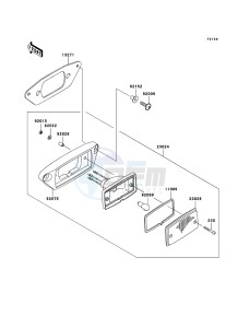 KVF360 4x4 KVF360A8F EU GB drawing Taillight(s)