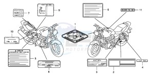 CB1300 CB1300SUPER FOUR drawing CAUTION LABEL (CB1300/A)