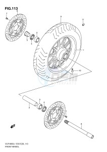 VLR1800 (E3-E28) drawing FRONT WHEEL (VLR1800L1 E3)