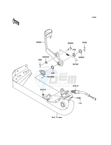 KVF650 4x4 KVF650D7F EU GB drawing Brake Pedal