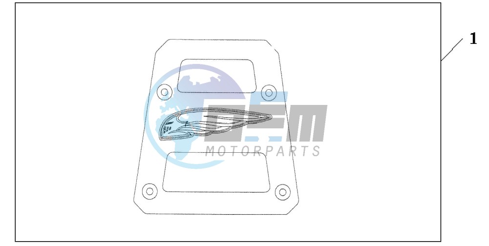 DLX BACKREST TRIM WITH EMBLEM