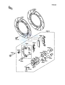 ZX 600 C [NINJA 600R] (C10) [NINJA 600R] drawing FRONT BRAKE