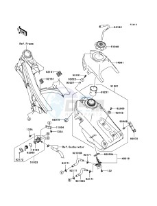 KLX450R KLX450ABF EU drawing Fuel Tank