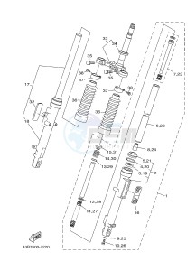 YBR125EGS (43B9) drawing FRONT FORK