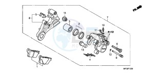 CB600FB drawing REAR BRAKE CALIPER (CB600F/ F3)