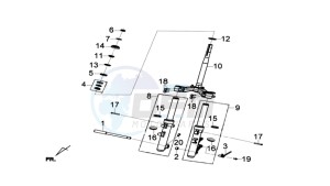 GTS 125I drawing FRONT FORK/ STEERING HEAD BEARING / FRONT FORK