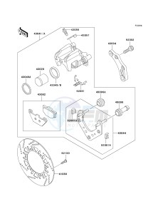 ZG 1000 A [CONCOURS] (A15-A19) [CONCOURS] drawing REAR BRAKE-- ZG1000-A15 - A18- -