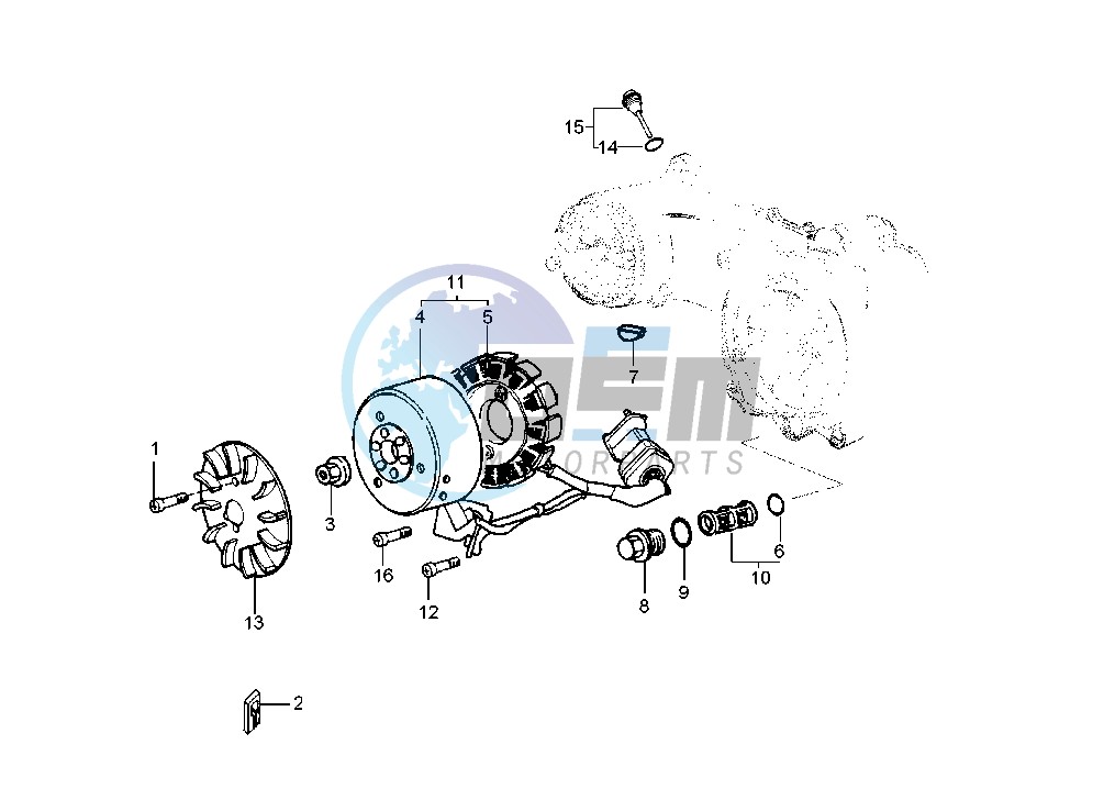 Flywheel magneto