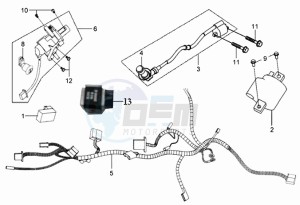 MIO 100 HU10W8-6 drawing CDI - WIRING HARNASS / IGNITION LOCK