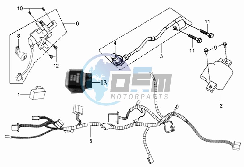 CDI - WIRING HARNASS / IGNITION LOCK